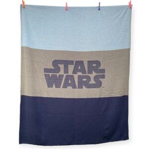 NEW: Pottery Barn Kids Vintage Star Wars Twin Blanket - Navy BNWT